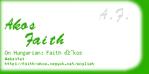 akos faith business card
